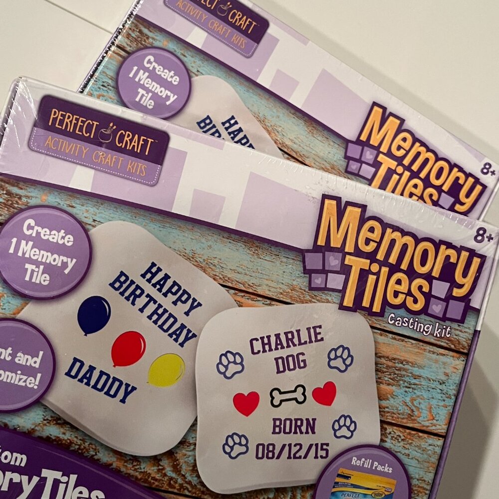 Memory‎ Tile Casting Kits  (Set of 2) Just Paint and Customize Ages 8+